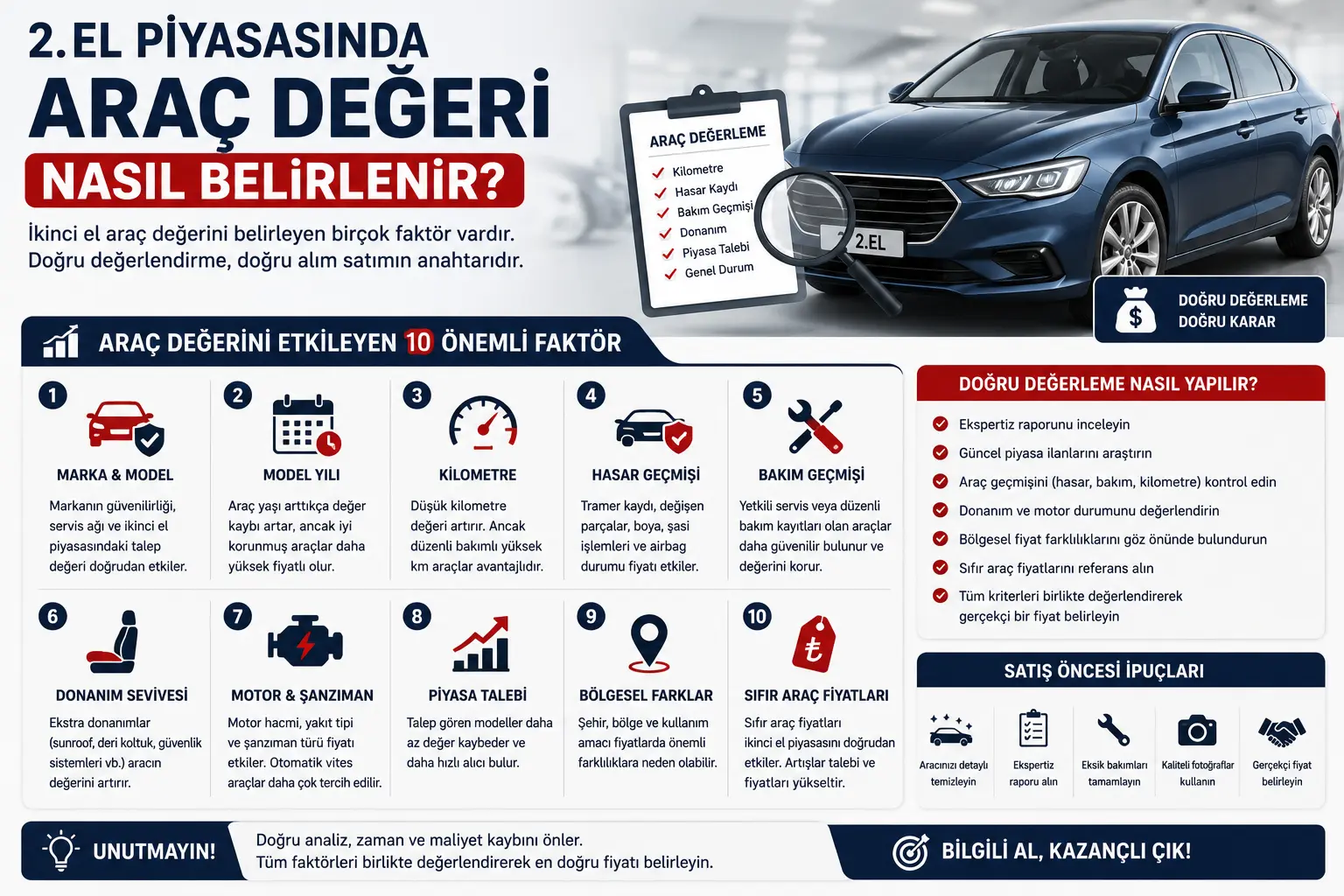 2. El Araç Değeri Nasıl Belirlenir? Fiyatı Etkileyen En Önemli Faktörler